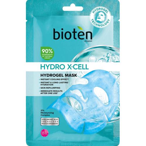 Bioten Hydro X-Cell Hydrogel Mask Μάσκα Προσώπου Υδρογέλης για Ενυδάτωση Διαρκείας, Ανανέωση του Δέρματος & Αίσθηση Δροσιάς 1 Τεμάχιο